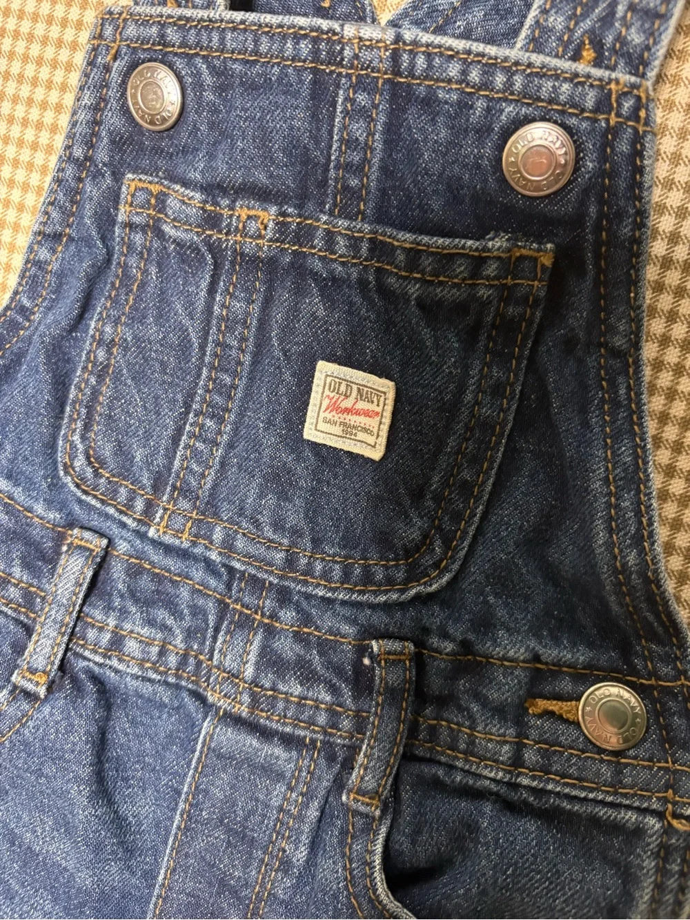 Old Navy Dark Blue Denim Kids Overalls Size 12-18 Months